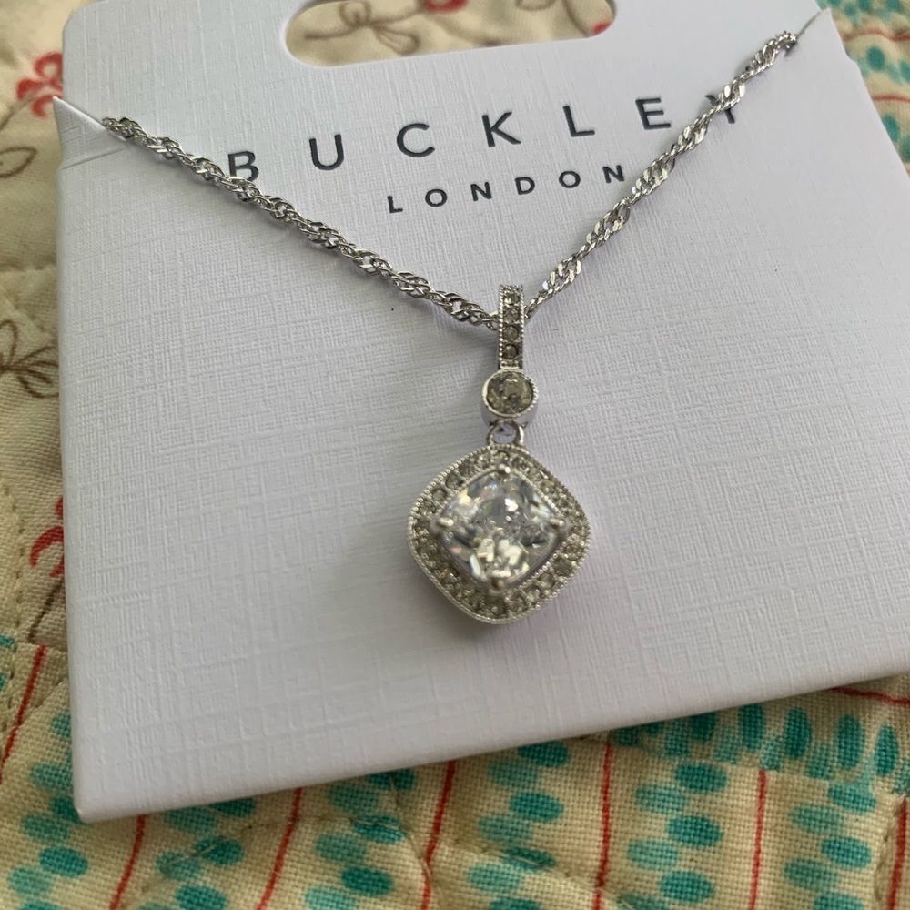 Buckley London Classic Cushion-Cut Pendant NWT